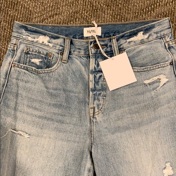 PISTOLA Charlie High Rise Straight in Blue Skies - Picture 9 of 14